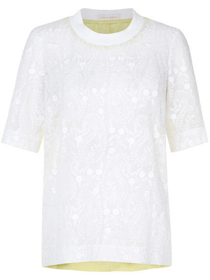 Uzma Bozai Hand Embroidered Silk Shirt