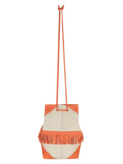 Uzma Bozai Handmade Frida Bag - Papaya & Ivory