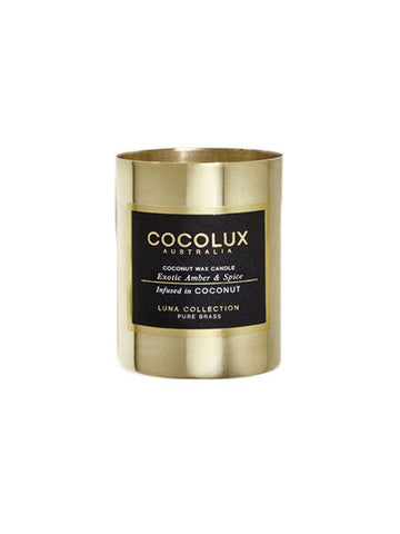 Cocolux Hand Poured Luna Brass Candle - 150g