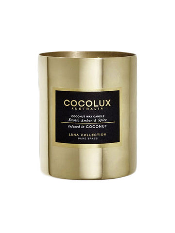 Cocolux Hand Poured Luna Brass Candle - 350g