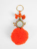 Bohemia Hand Made Pom Pom Mirror Keyring