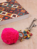 Bohemia Hand Made Pom Pom Mirror Keyring
