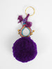 Bohemia Hand Made Pom Pom Mirror Keyring