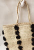 Indego Africa Hand Woven Palm Pom Pom Tote