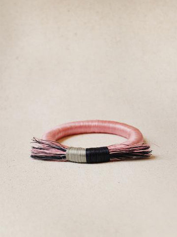 Indego Africa Hand Woven Sweetgrass Fringe Bangle