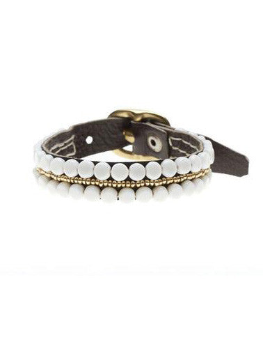 Sidai Recycled Leather Buckle Bracelet