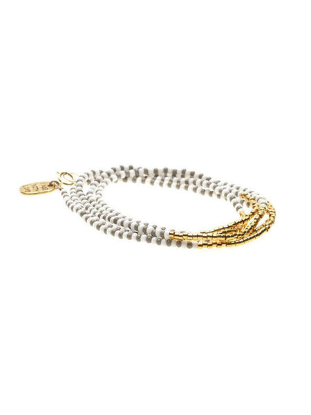 Sidai Recycled Zebra Multi Wrap Bracelet