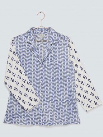 Eight Hour Studio Organic Block Printed Blazer