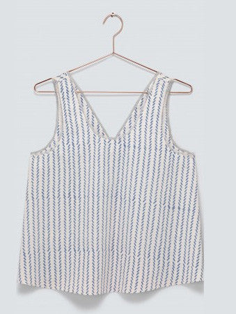 Eight Hour Studio Organic Cotton Open Back Tank Top - Blue