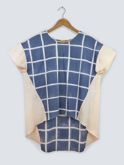 Eight Hour Studio Organic Cotton Long Back Tee - Blue