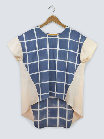 Eight Hour Studio Organic Cotton Long Back Tee - Blue