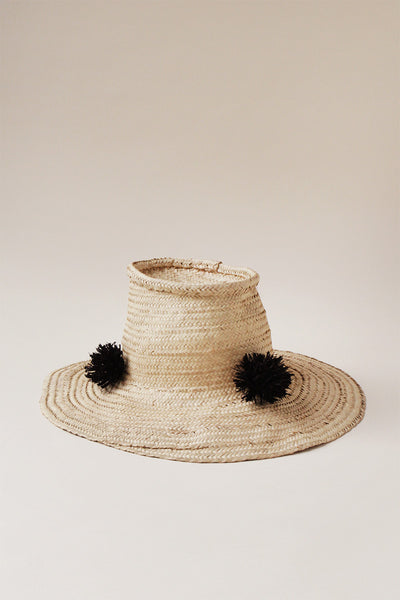 Indego Africa Hand Woven Pom Pom Hat