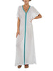 Pitusa Fairtrade Inca Abaya - White