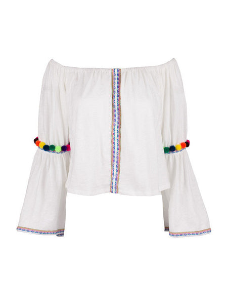 Pitusa Fairtrade Pom Pom Crop Top