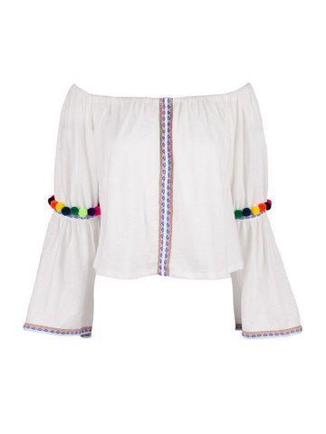 Pitusa Fairtrade Pom Pom Crop Top