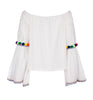 Pitusa Fairtrade Pom Pom Crop Top