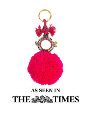Bohemia Hand Made Pom Pom Mirror Keyring