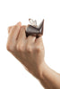 Ruda Hand Sculpted Wood Ring - White Gem