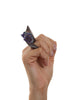 Ruda Hand Sculpted Wood Ring - Blue Gem